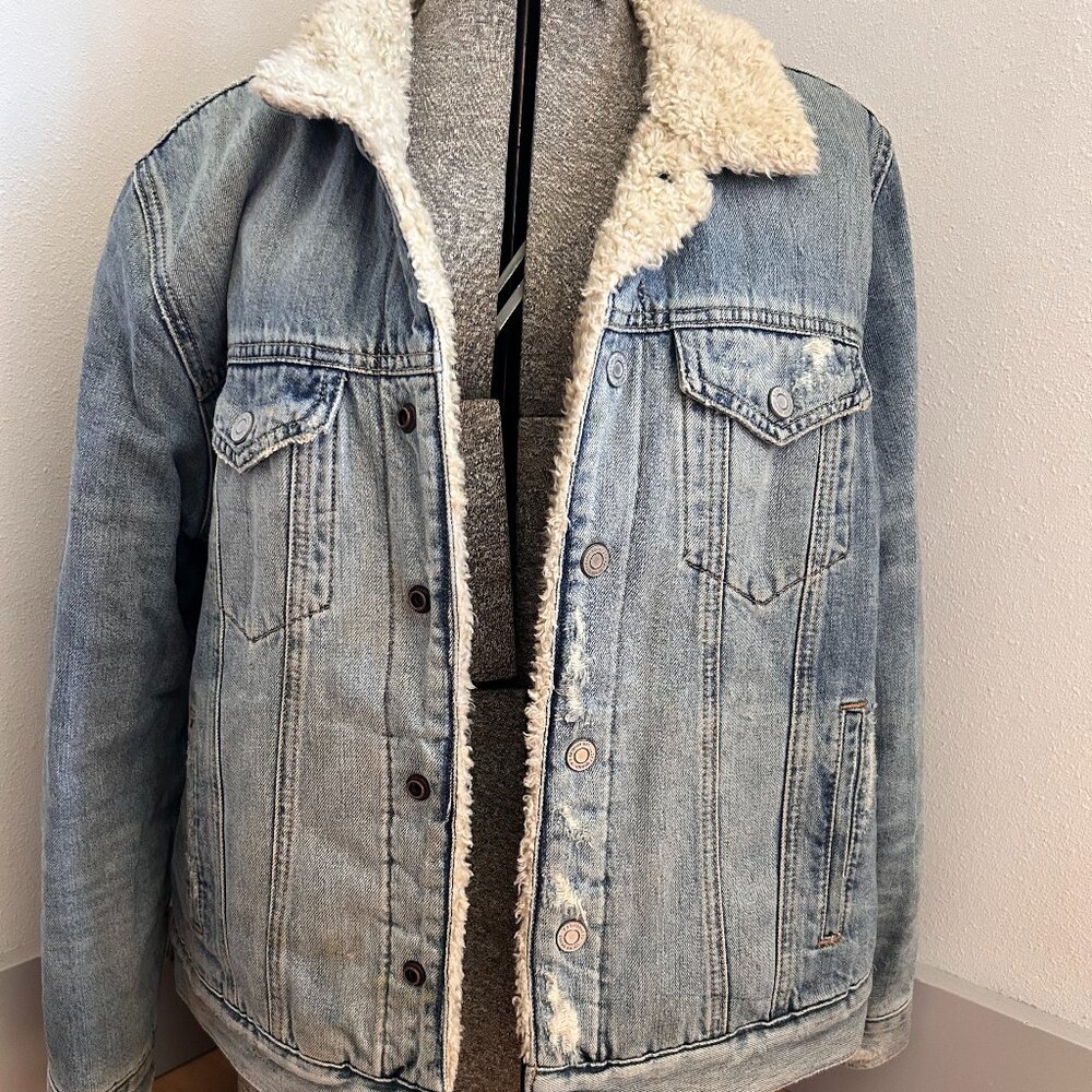 Lucky Brand, Sherpa Lined Denim Jacket